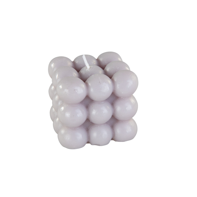Bubble-Kerze - grau - ca. 6 x 6 x 6 cm