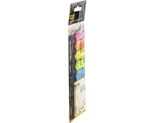 Sticky note set op karton, 4 neonkleuren