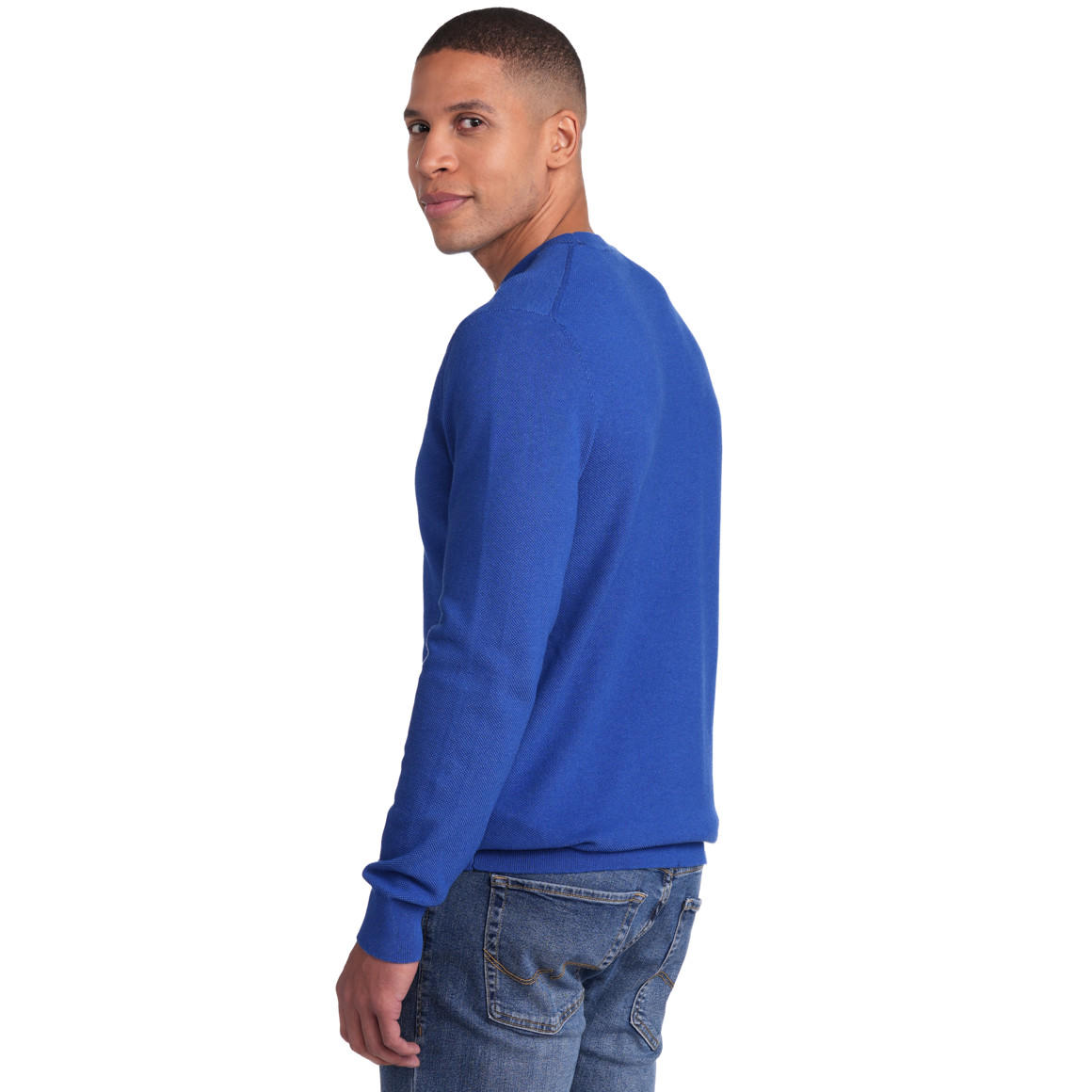 VanVaan Herren Feinstrickpullover unifarben blau
