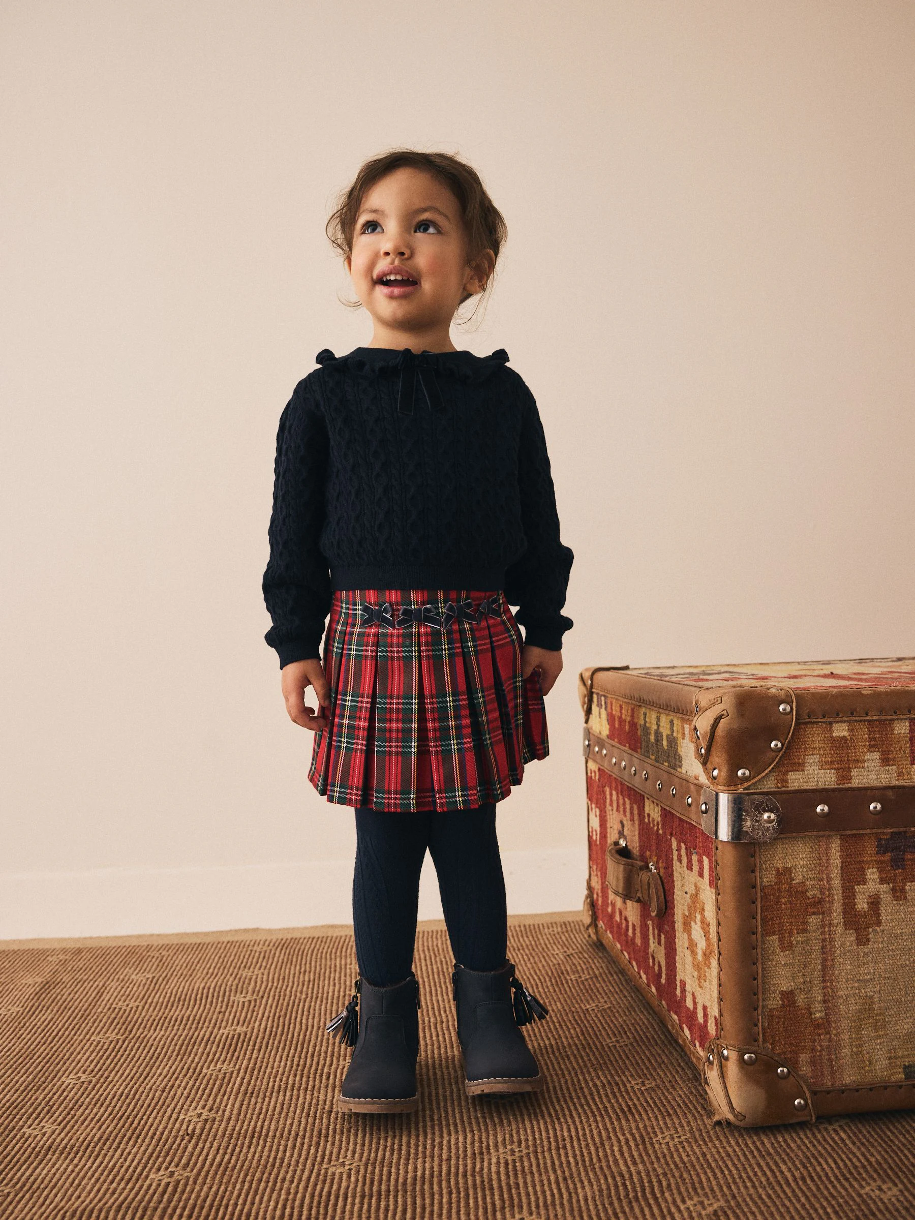 Marineblauw - Cashmere Blend Jumper (3mths-7yrs)
