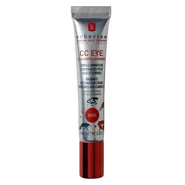 Erborian CC Eye - Cuidado Iluminador para Contorno dos Olhos com Centella Asiática Dourada 10ml