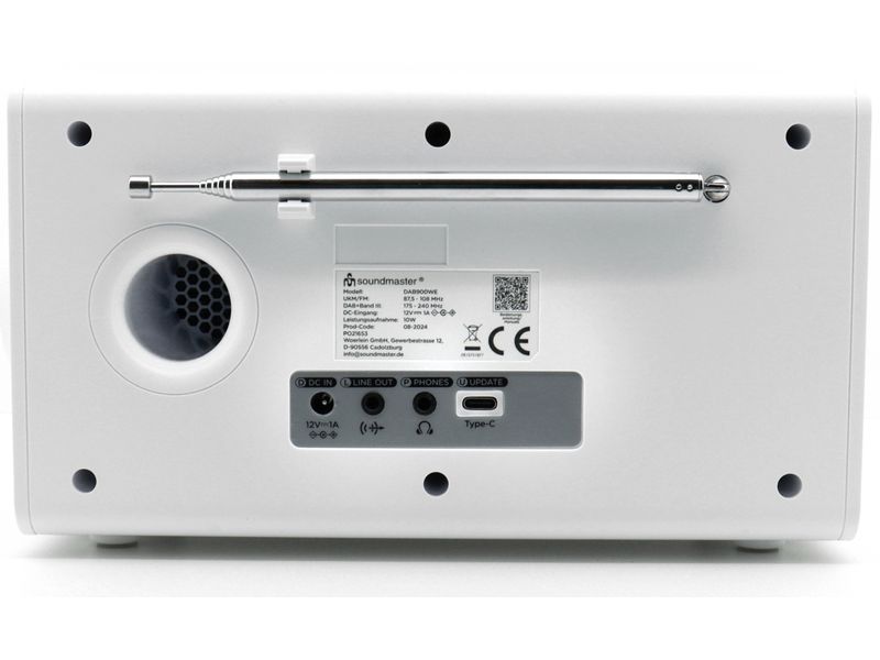 soundmaster DAB  Radio DAB900WE Weiss DAB  Radio mit grossem Farbdisplay