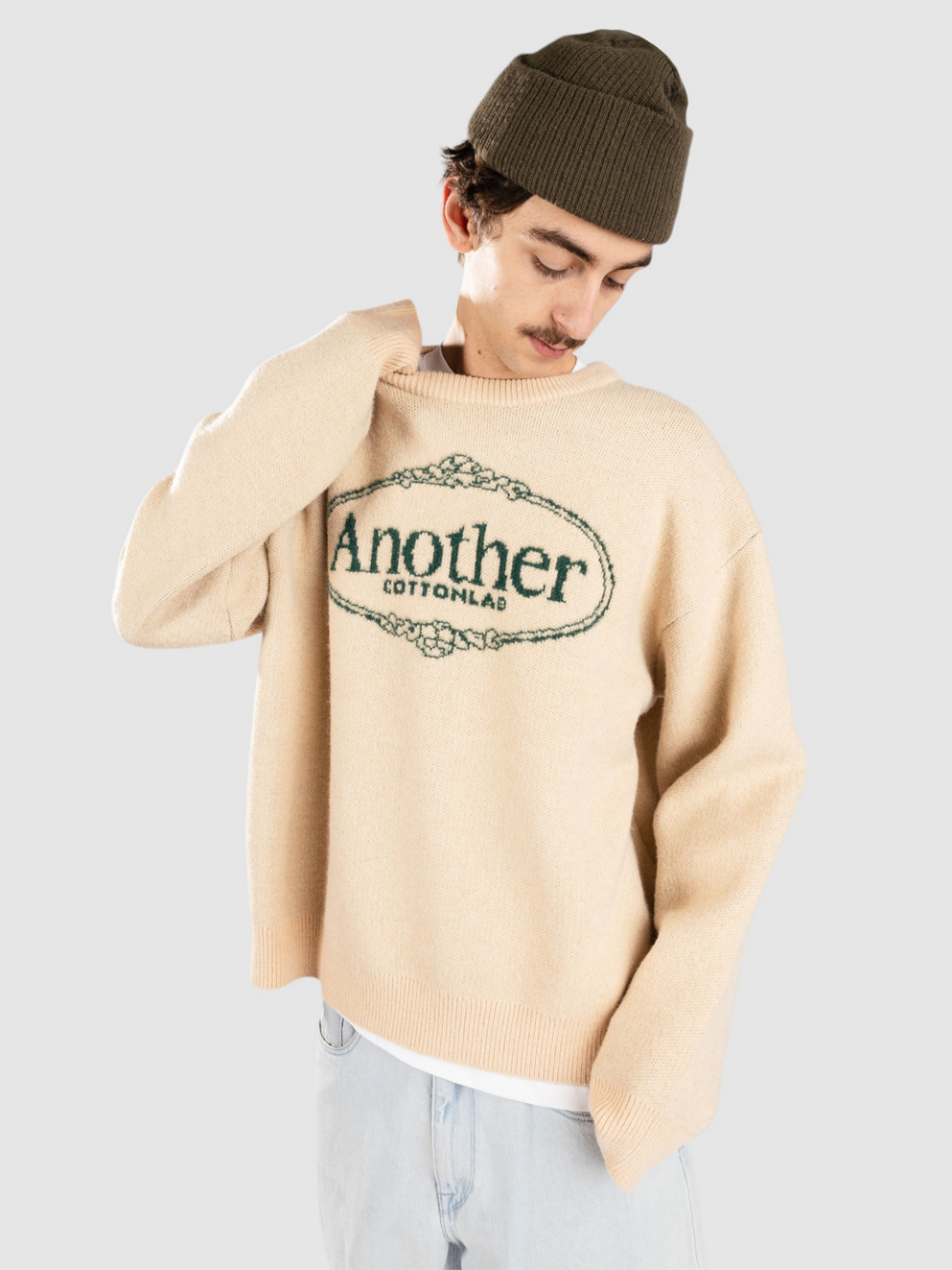 Another Cotton Lab Royal Chest Print Pullover off white