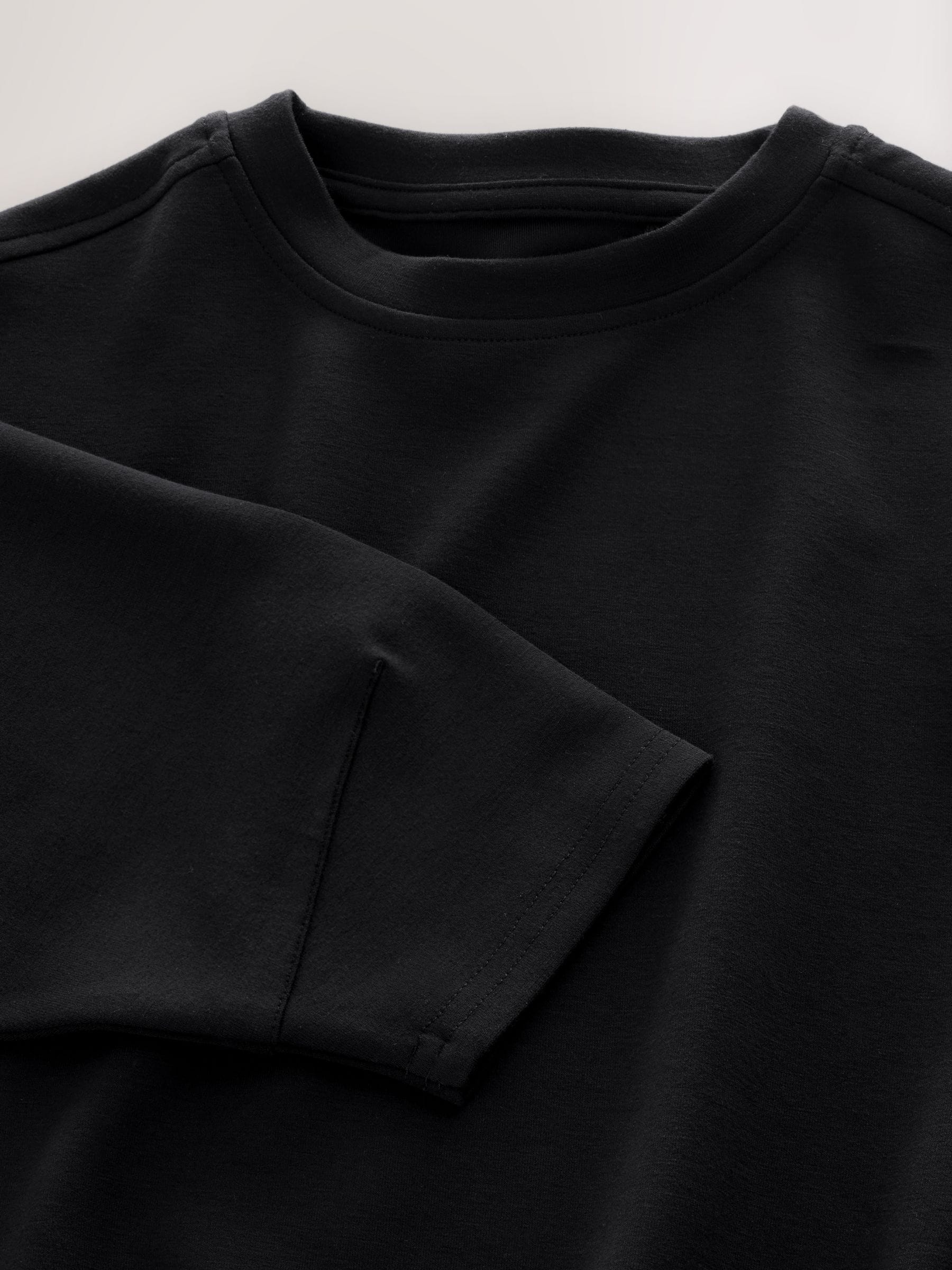 Zwart - Supersoft Long Sleeve Top (3-16yrs)