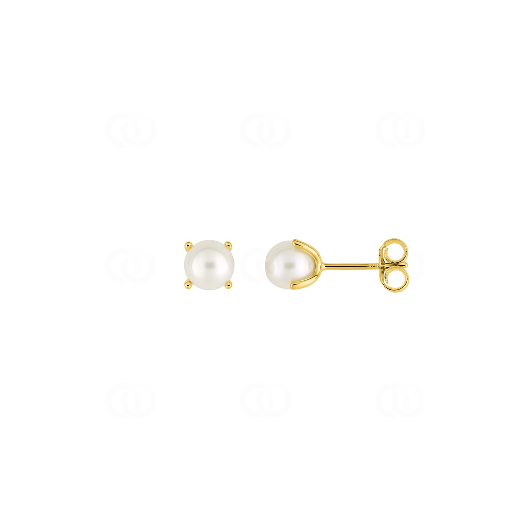 Ohrstecker 750/18 K Gelbgold mit Süsswasserzuchtperlen 5.0mm