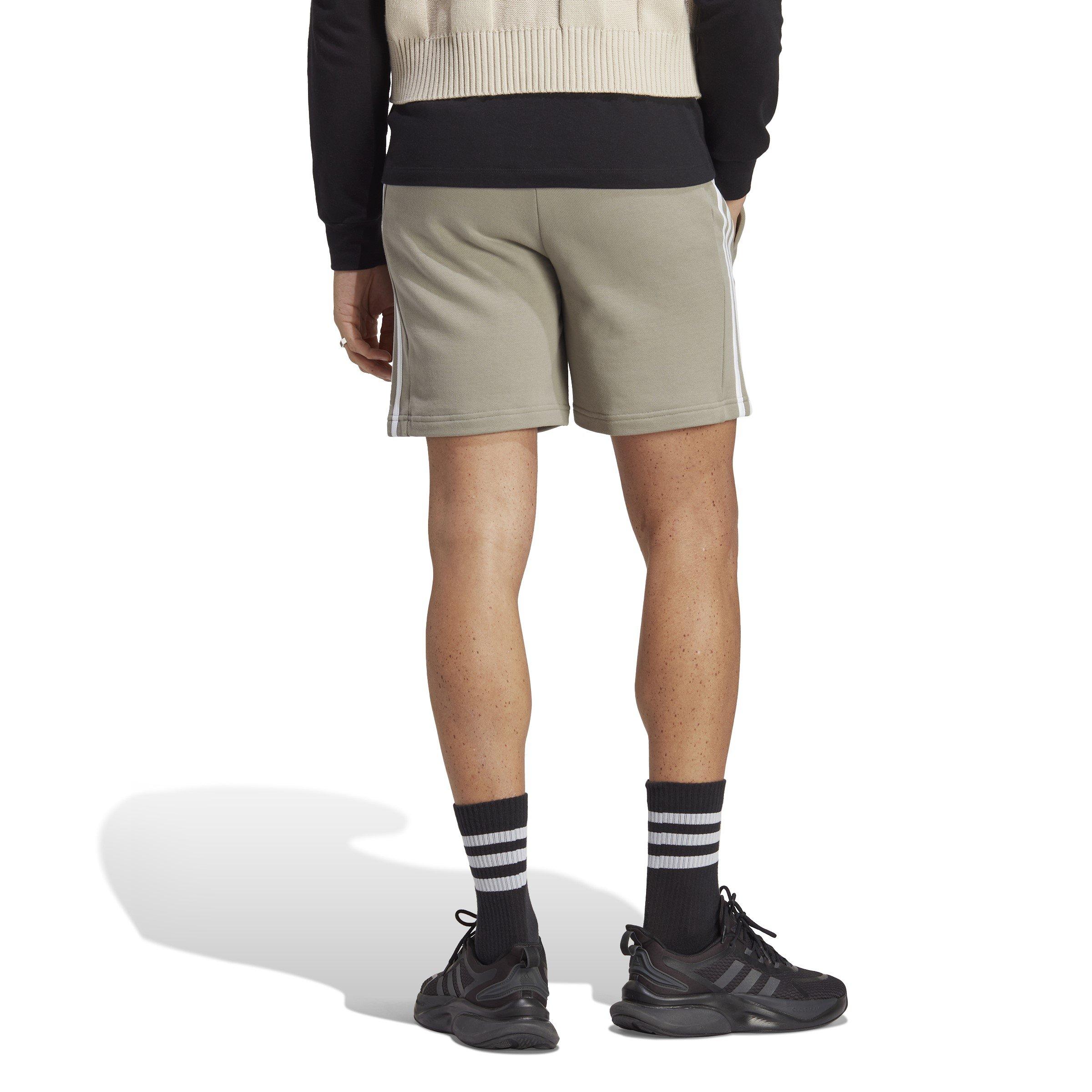 adidas Essentials 3 Stripe Fleece Shorts Mens