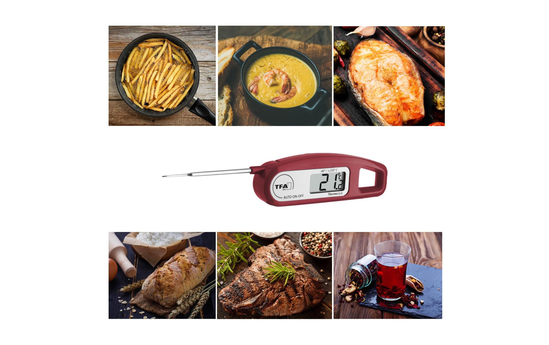 Einstichthermometer THERMO JACK, BordeauxDigitales Einstichthermometer