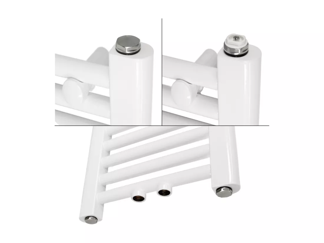 Radiateur Design Sahara Non Électrique, 500 x 1200 mm, Blanc, Connexion Central