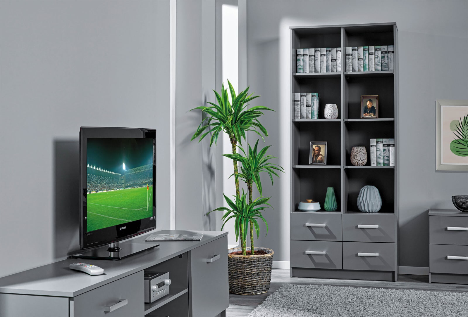Regal Robert Biblio grau 81,5 x 191,5 x 40 cm