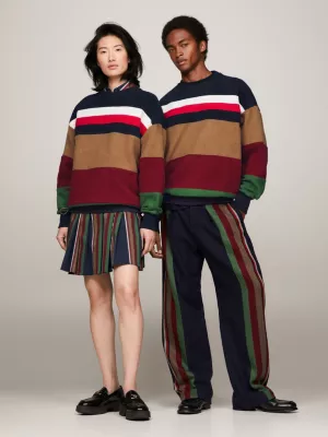Moletom oversized listrado Tommy x Pendleton New York