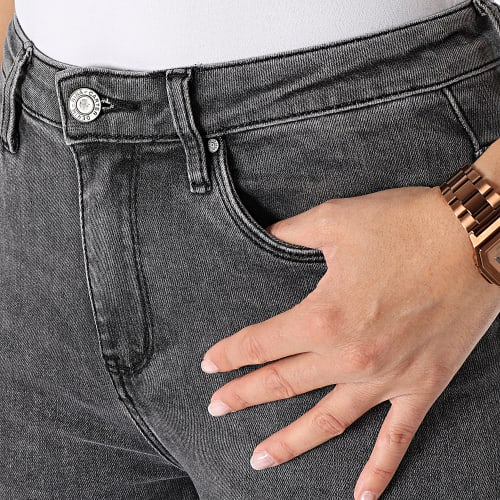 Jean Slim Femme Gris Anthracite