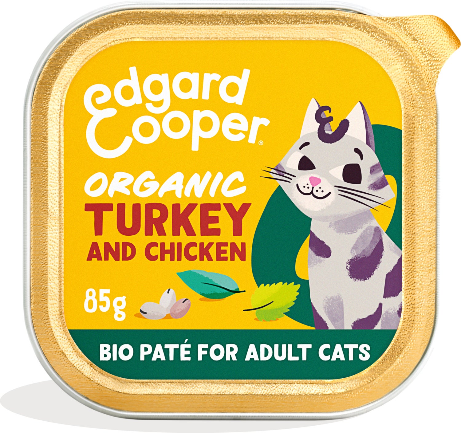 Edgard & Cooper kattenvoer paté biologisch eend adult 85 g