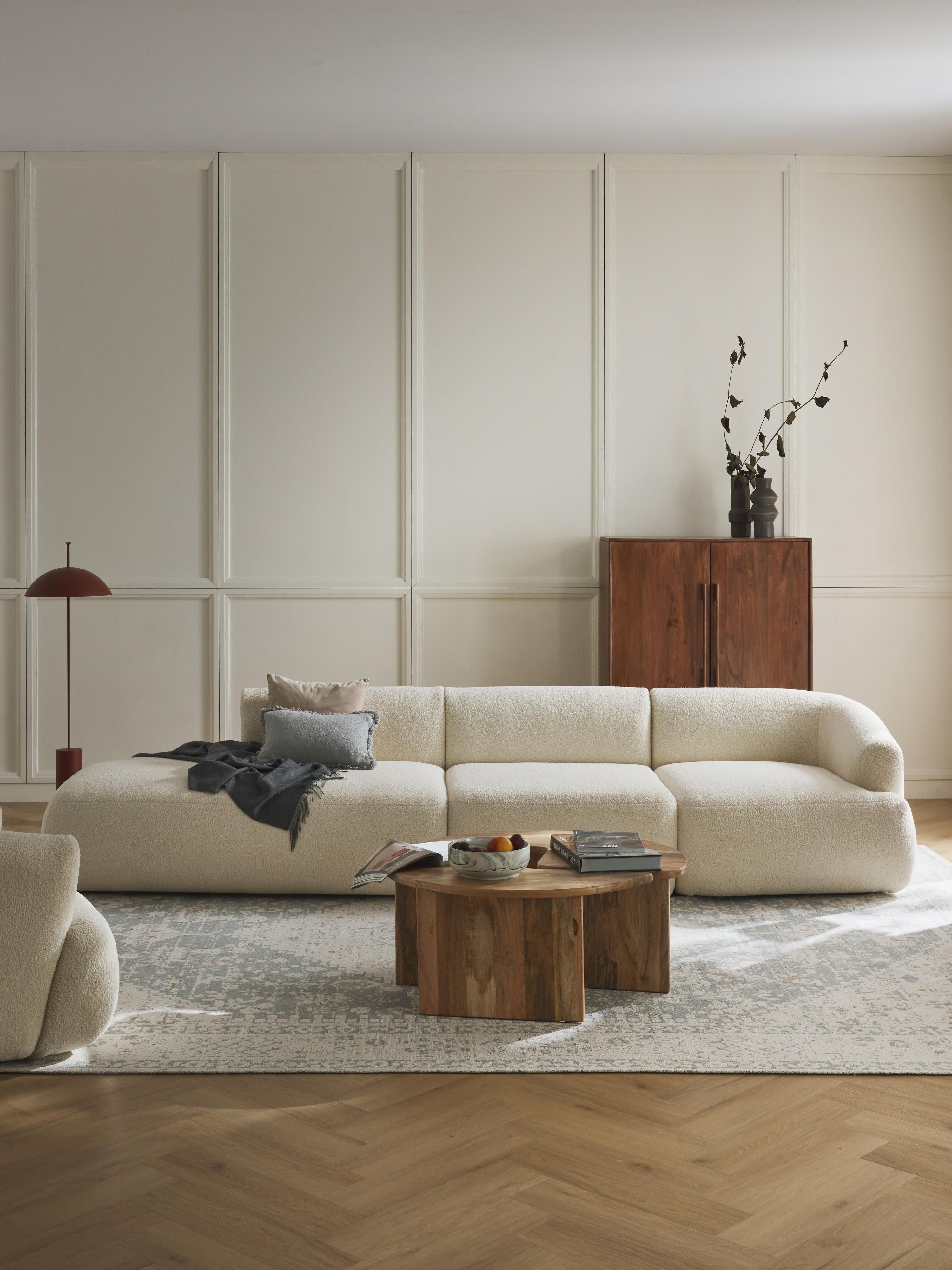 Modulaire XL chaise longue Sofia van teddy stof