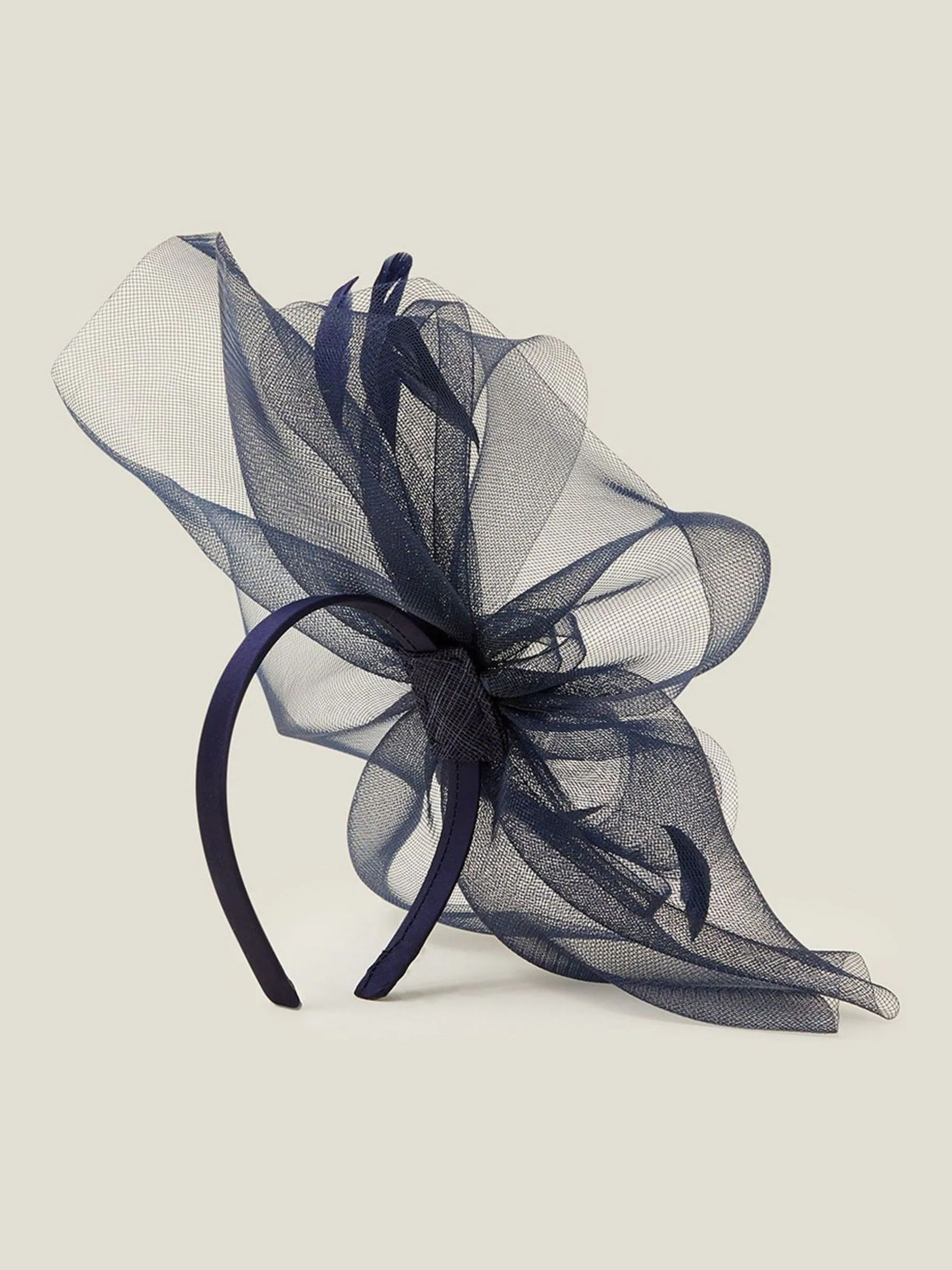 Blauw - Accessorize Large Rhea Crin Fascinator
