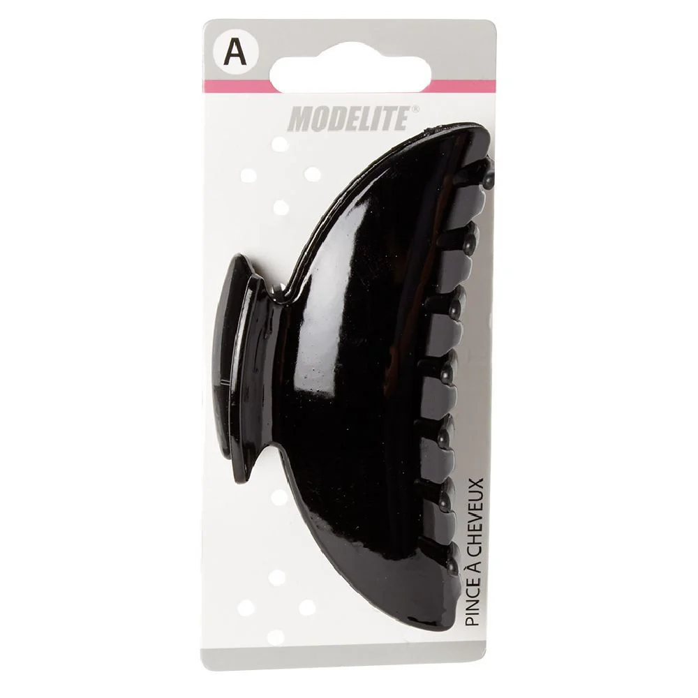 Pince crocodile noir brillant L.11 cm