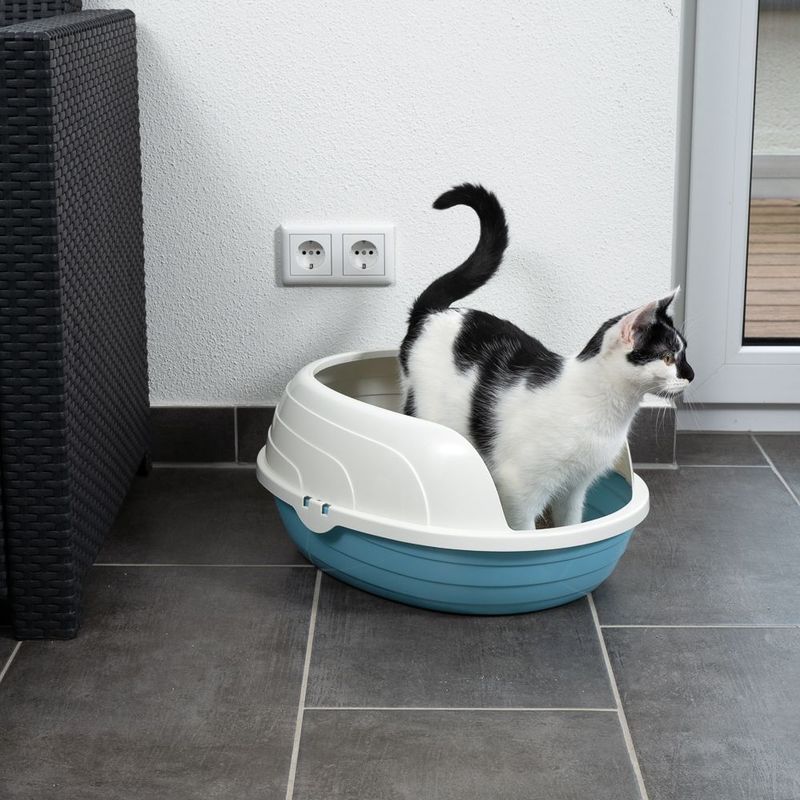 TIAKI - Cobby - Kattenbak - Wit/Blauw