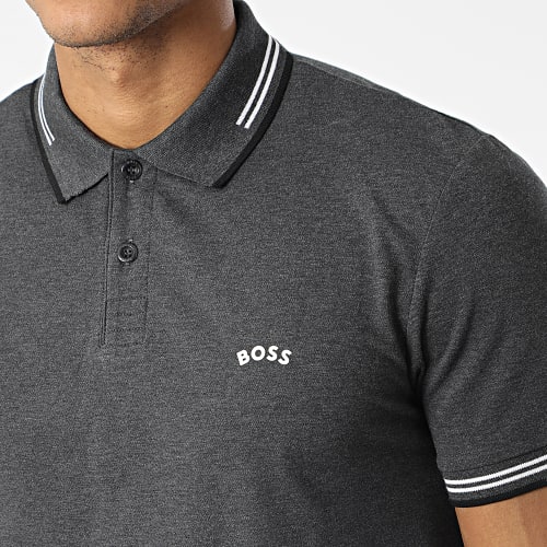 Polo Manches Courtes Paul Curved 50469245 Gris Anthracite Chiné