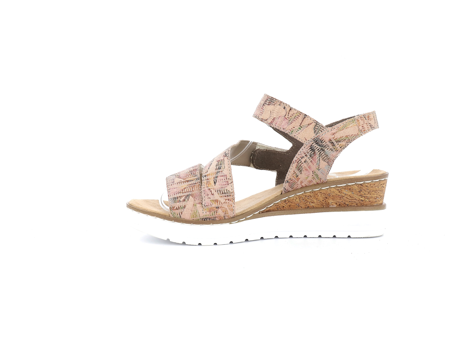 Rieker-V3887 Cuir Multi Beige