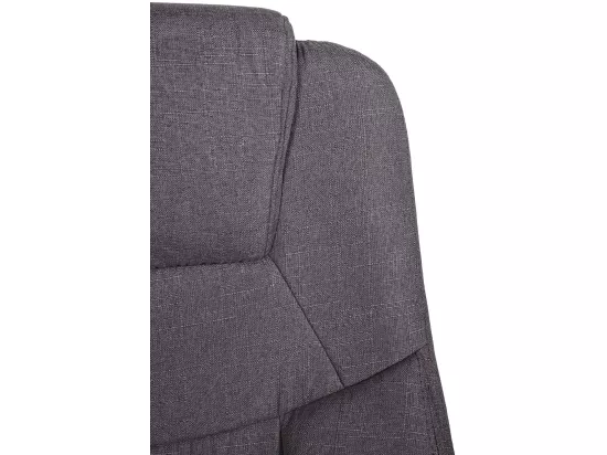 Chaise de bureau - Tissu & Métal chromé - Gris - XL Apoll
