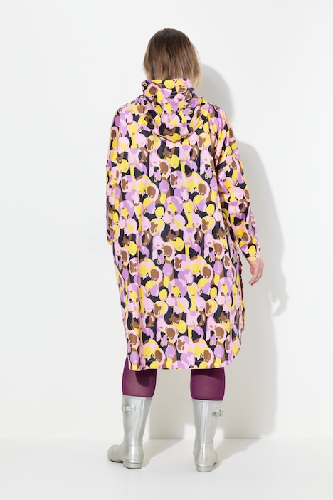 Funktions-Regencape, Unisex, Print, Kapuze