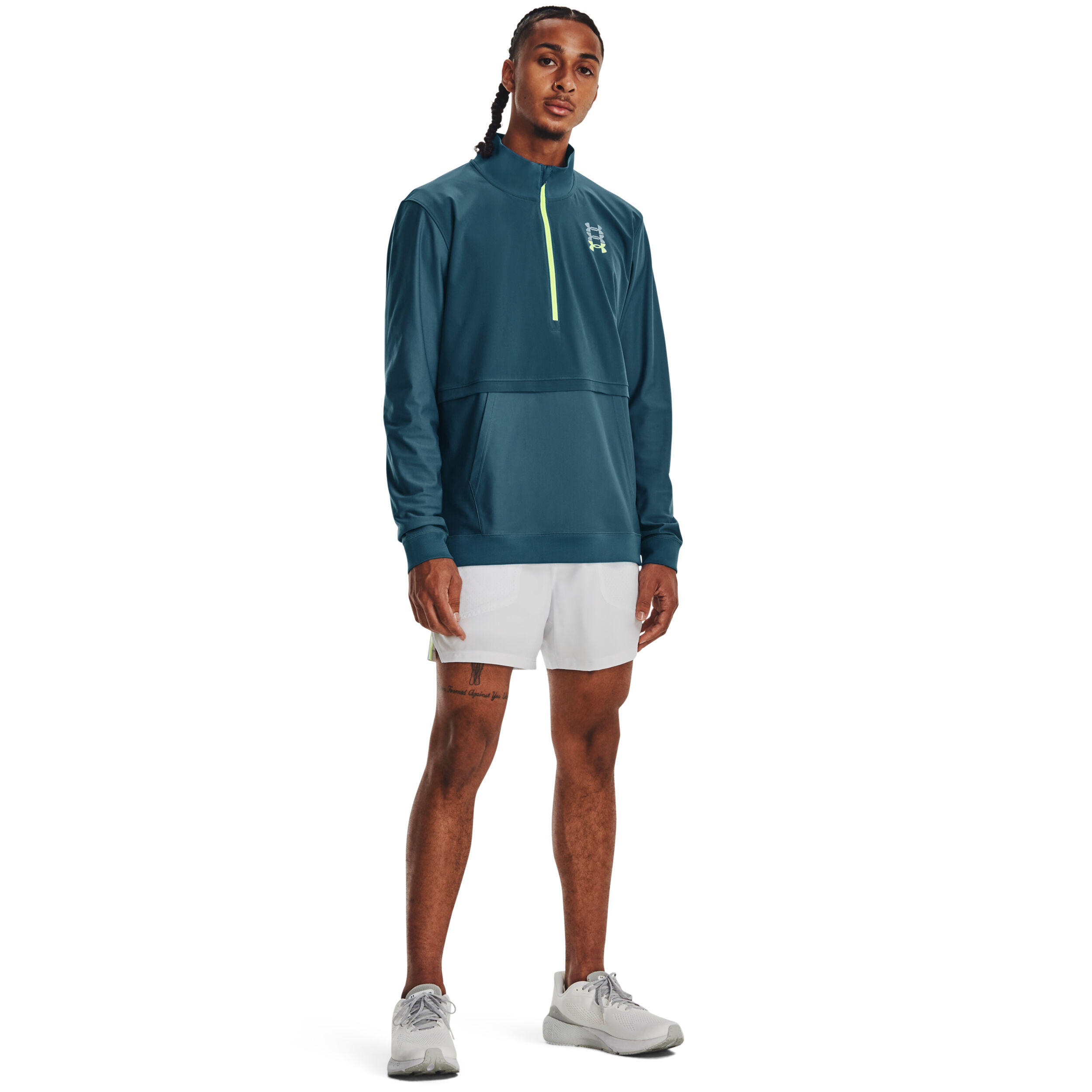 Under Armour Run Anywhere Haut Manches Longues Hommes - Bleu , Vert