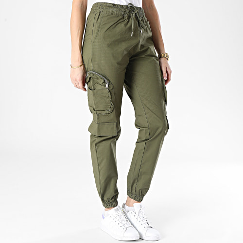 Pantalon Cargo Femme F234205 Vert Kaki