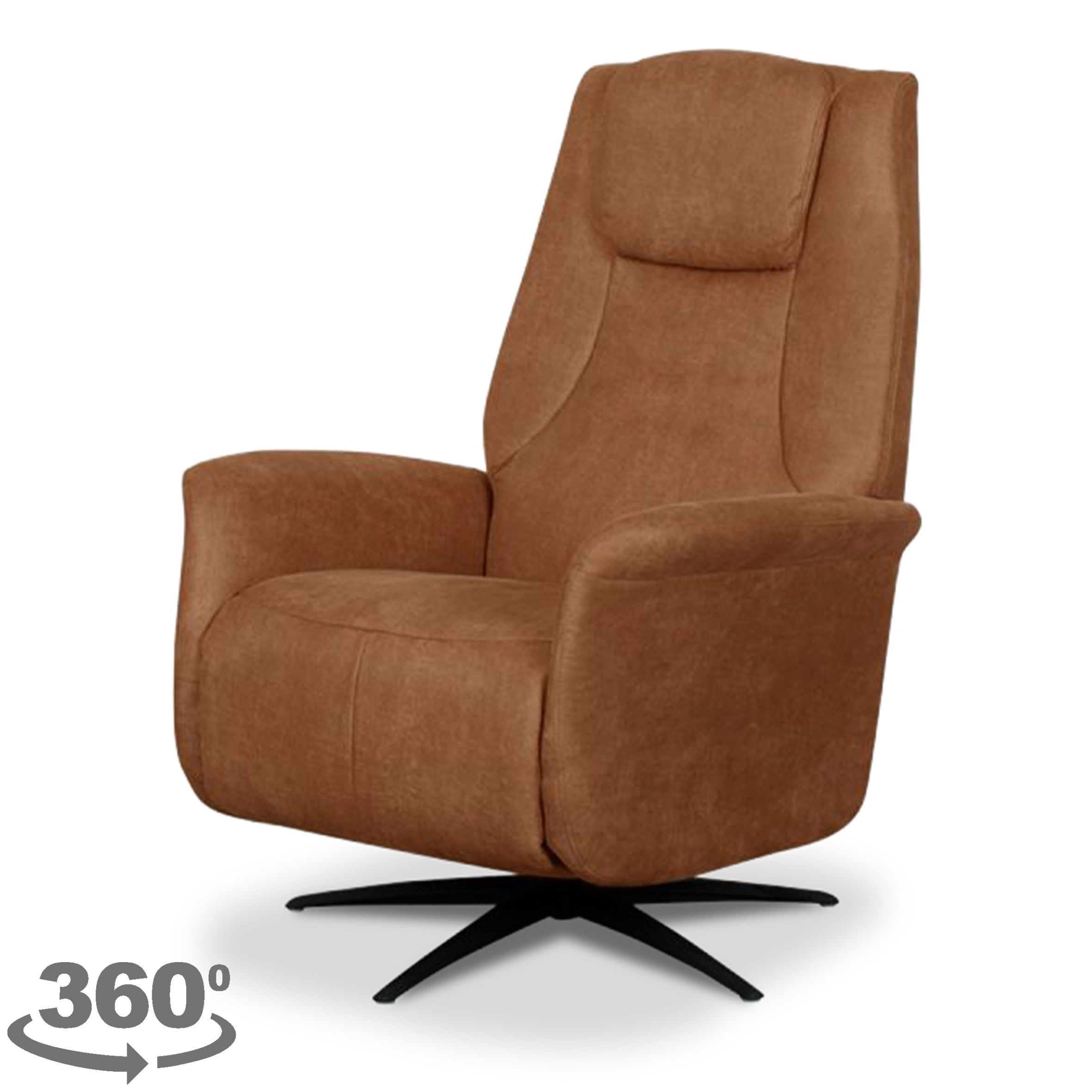 Relaxfauteuil Cognac SX-84.017 Stockholm B77 x D87 x H112 cm