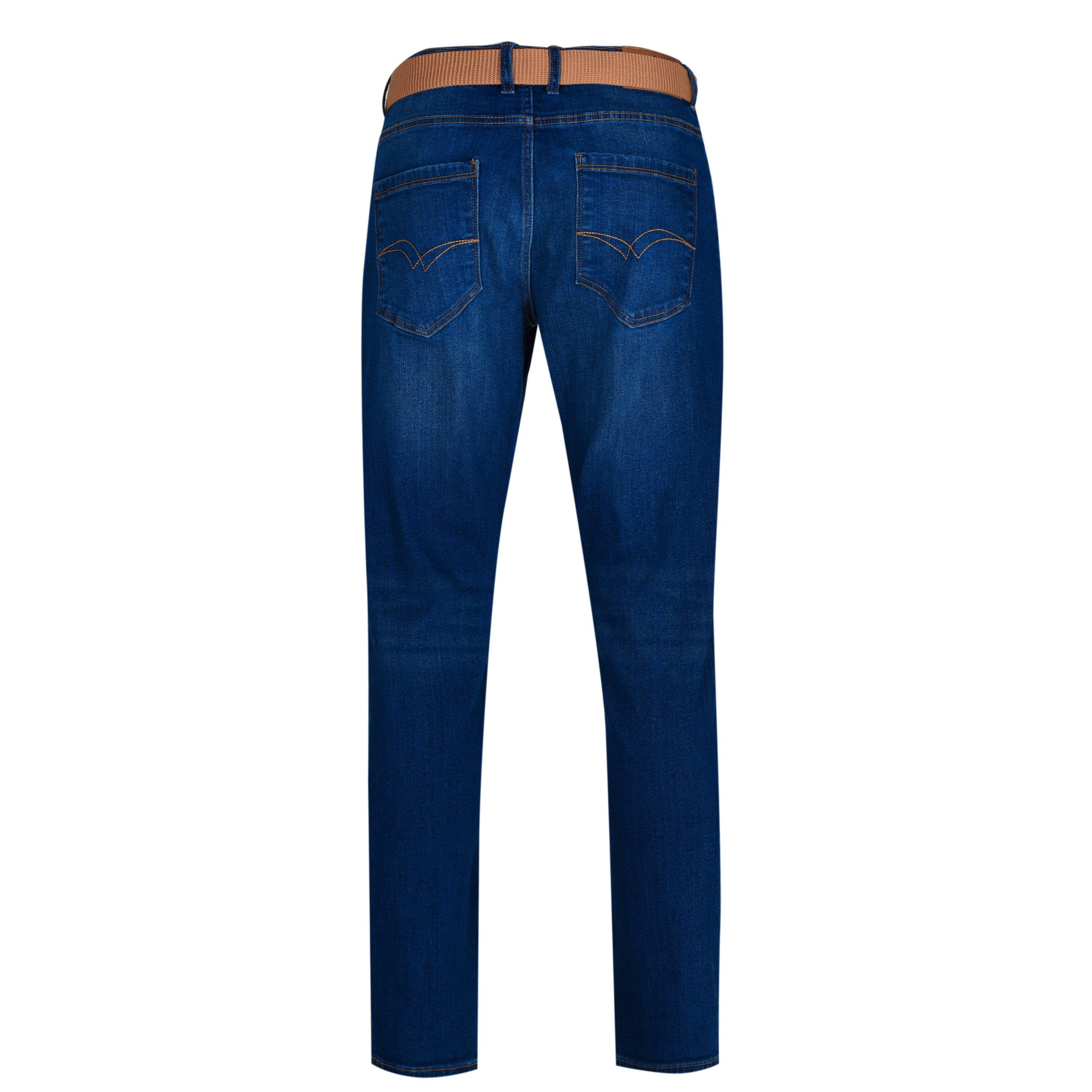 Lee Cooper Belted Jeans Mens
