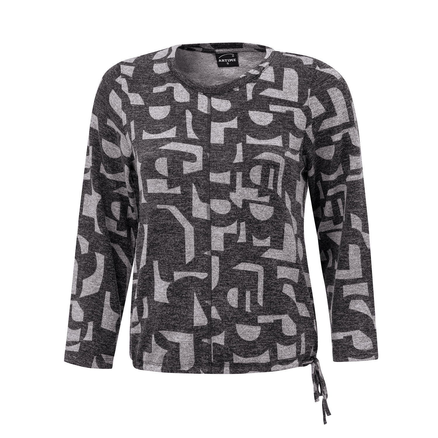 Bequemer Pullover mit Allover-Print