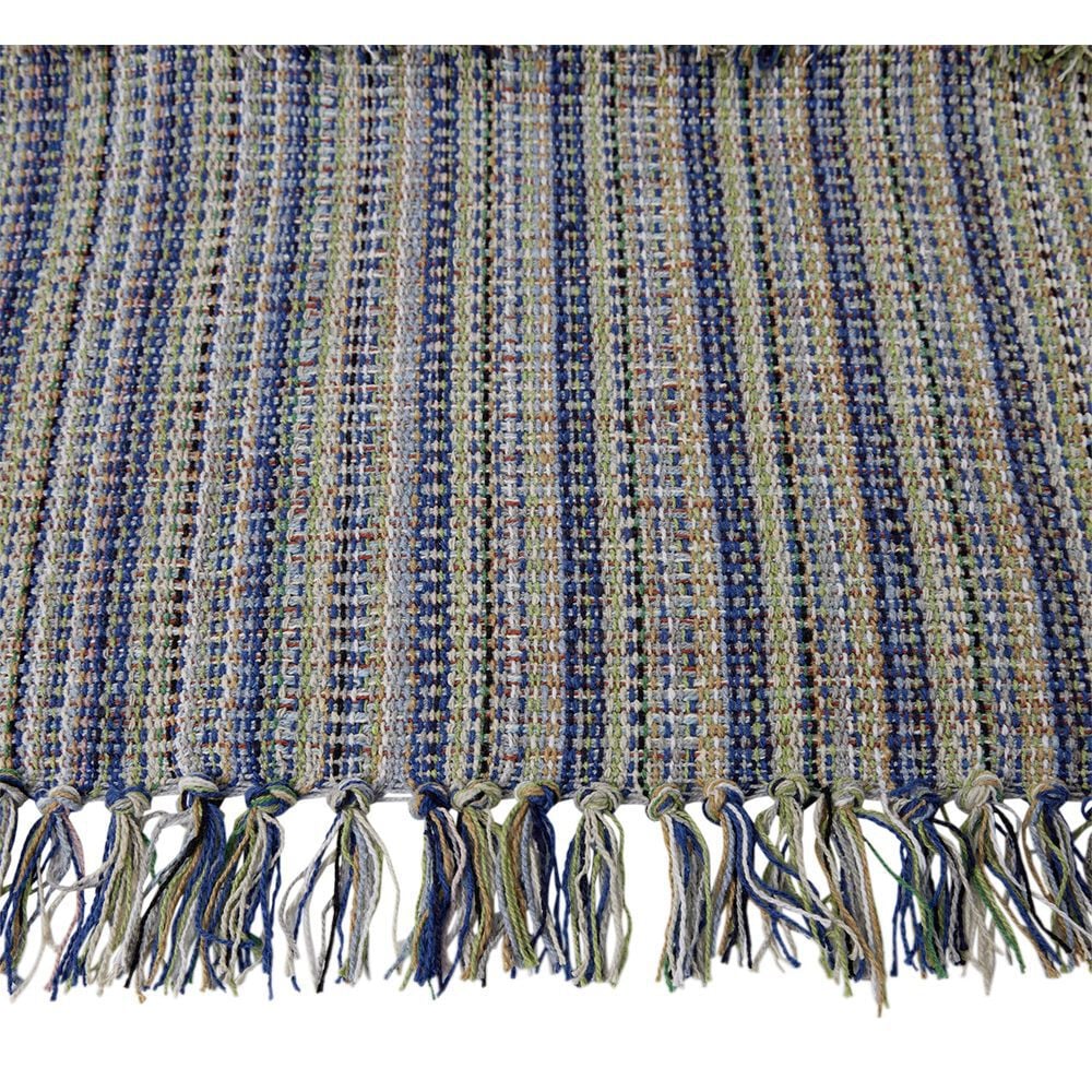 Tapis coton rayure multicolore 50x80cm