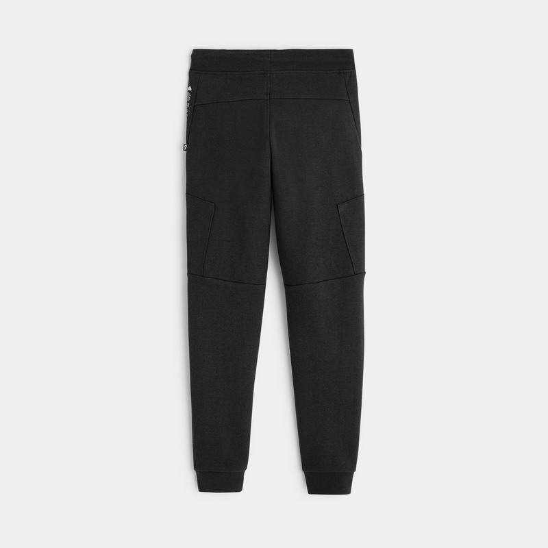 Pantalon de jogging molleton poches zippées gris garçon