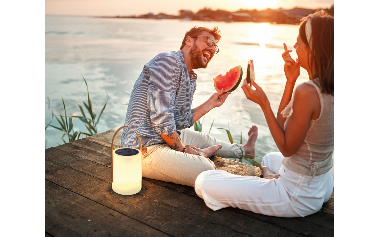 Easy Solar Tisch-Außenleuchte Bari RGB