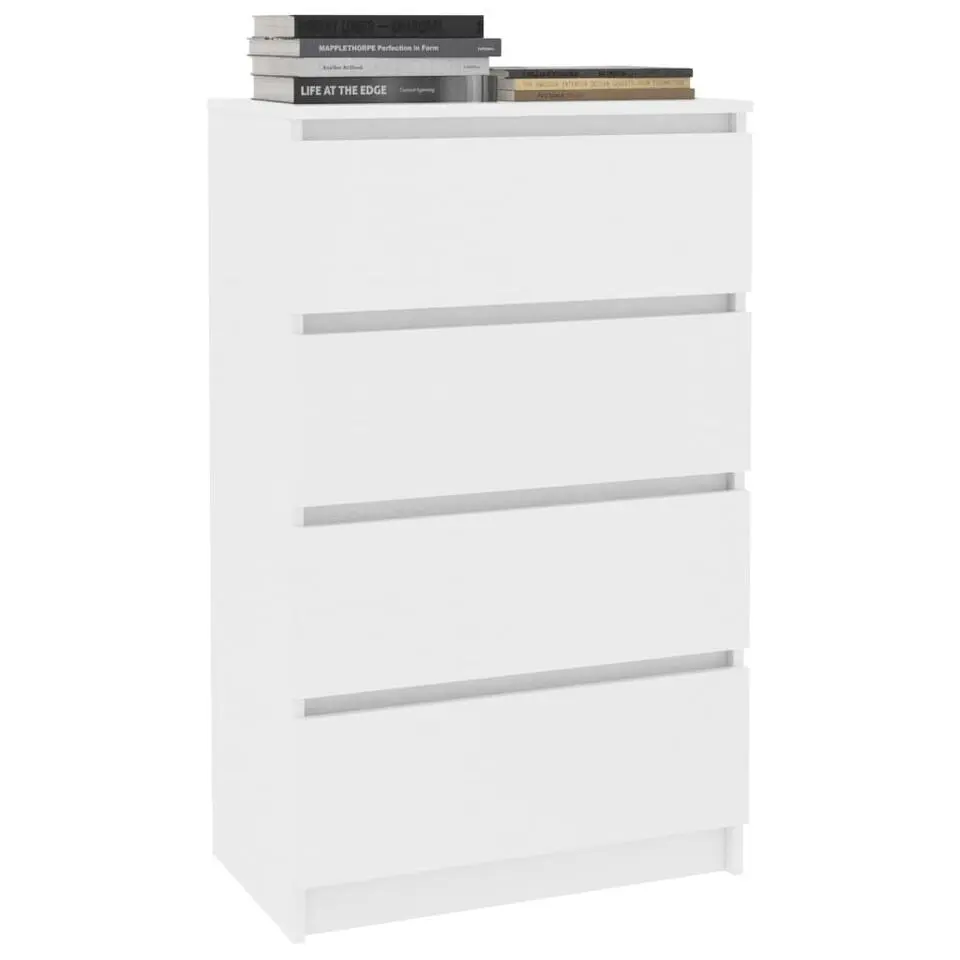 vidaXL - Dressoir - Wit - Bewerkt hout