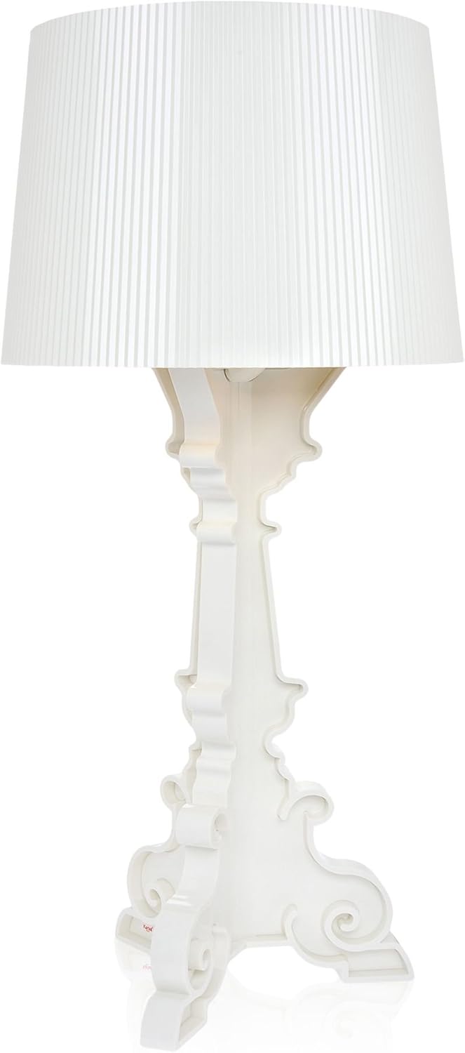 Kartell Bourgie, Tischleuchte, Dimmer, Weiß/Gold