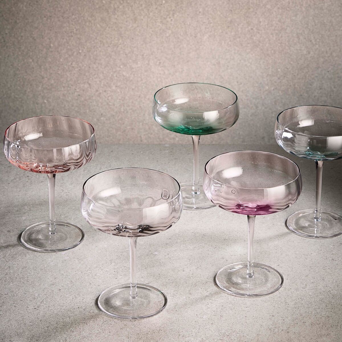 Champagne-/cocktailglass 30 cl, grønn