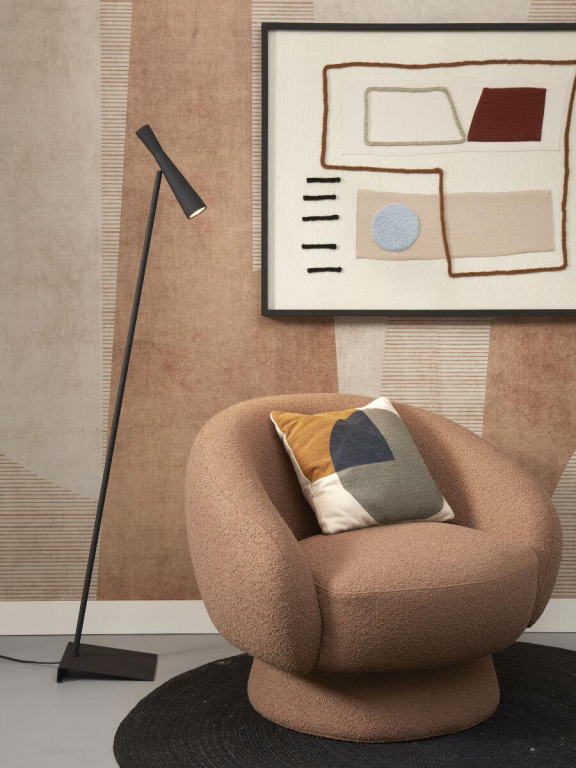 It's about Romi Bordeaux vloerlamp zwart