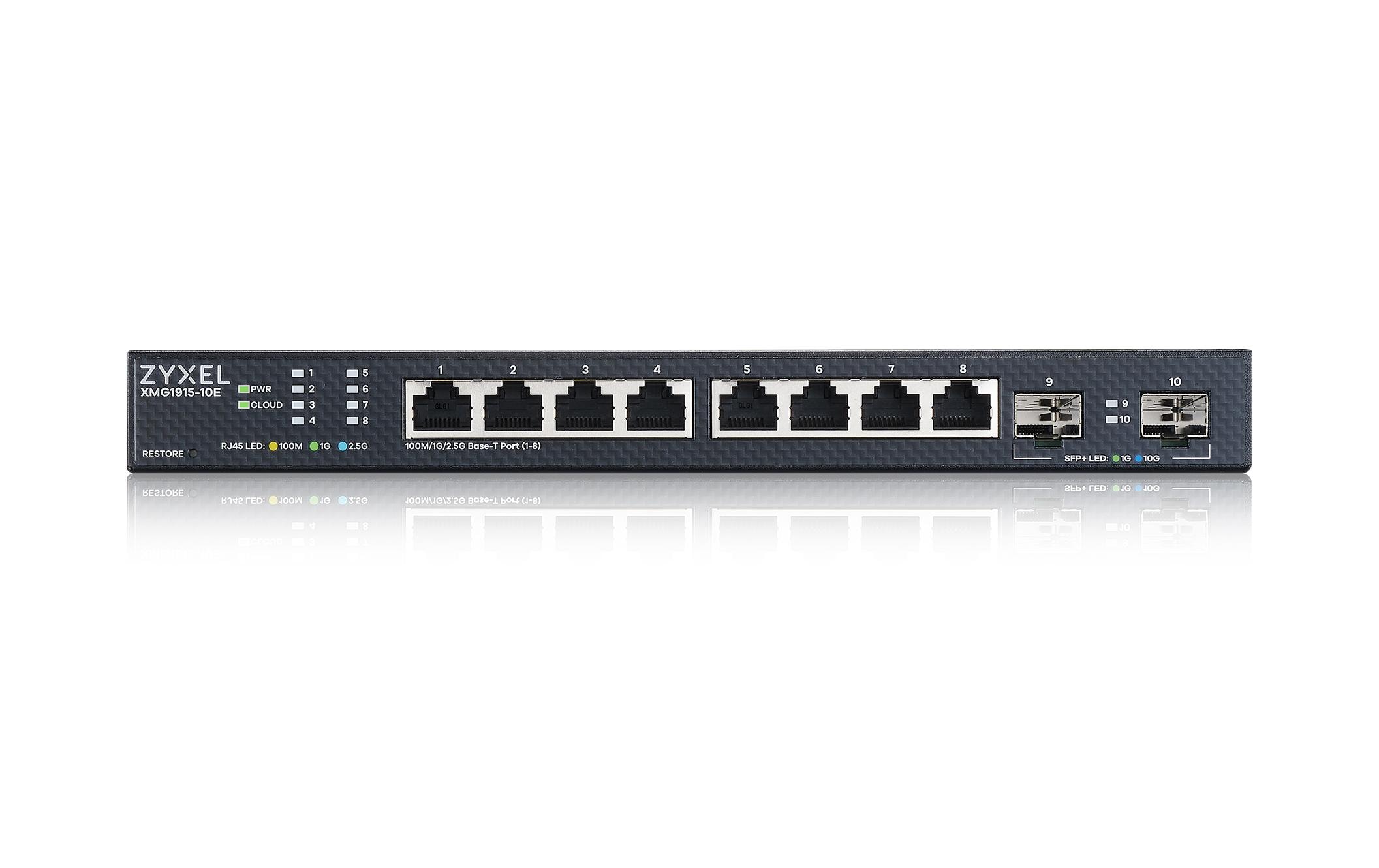 Switch XMG1915-10E 10 Port<br>8-Port 2.5GbE Smart Managed Switch mit 2 SFP+ Uplink