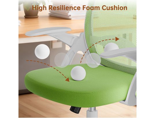 RATTANTREE - Chaise de bureau maille dossier moyen verte