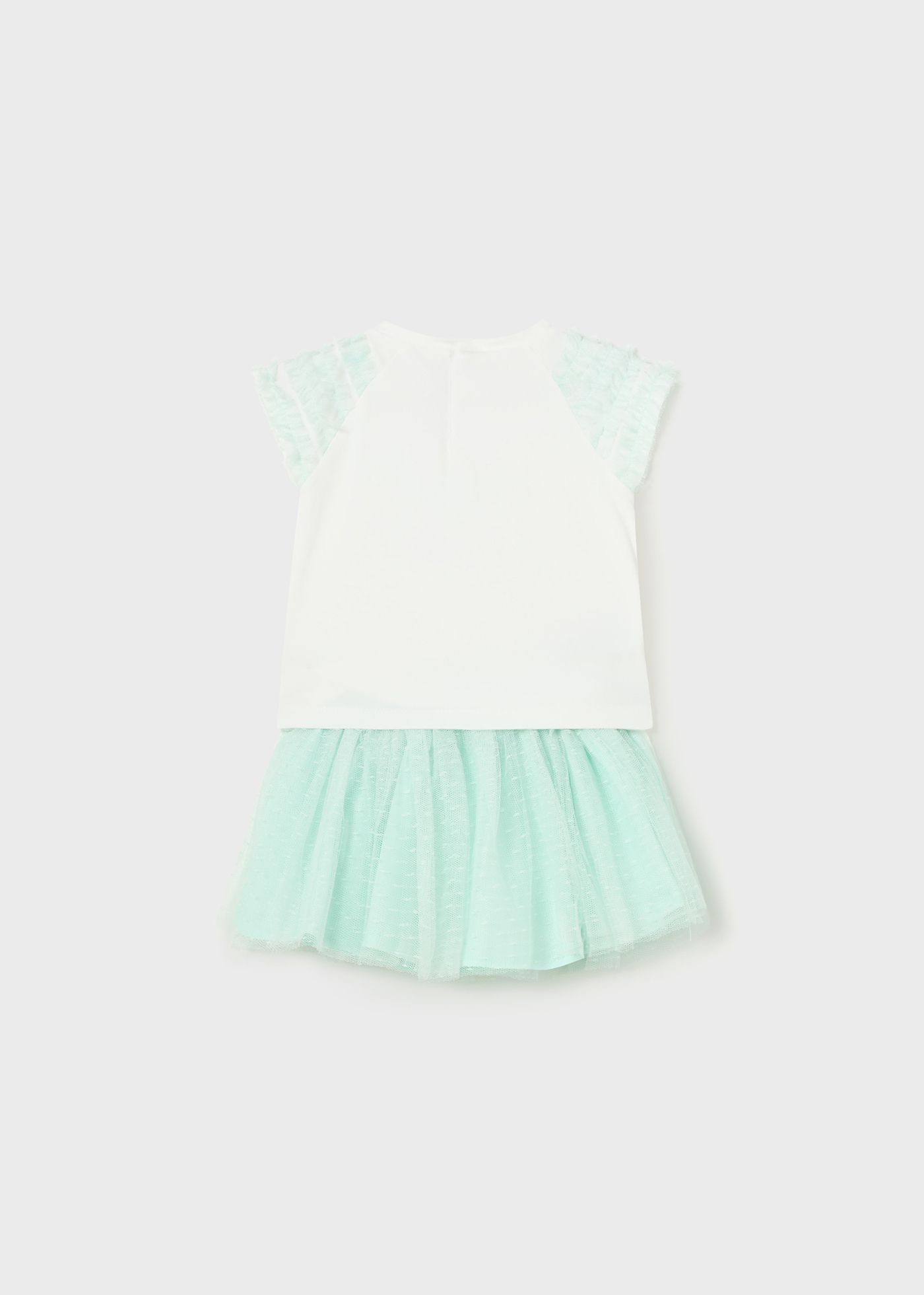 Conjunto de duas peças com saia de tule para bebê