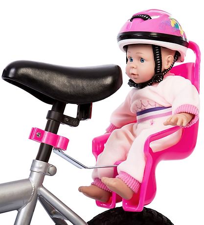 MaMaMeMo Fahrradsitz für Puppe - Pink