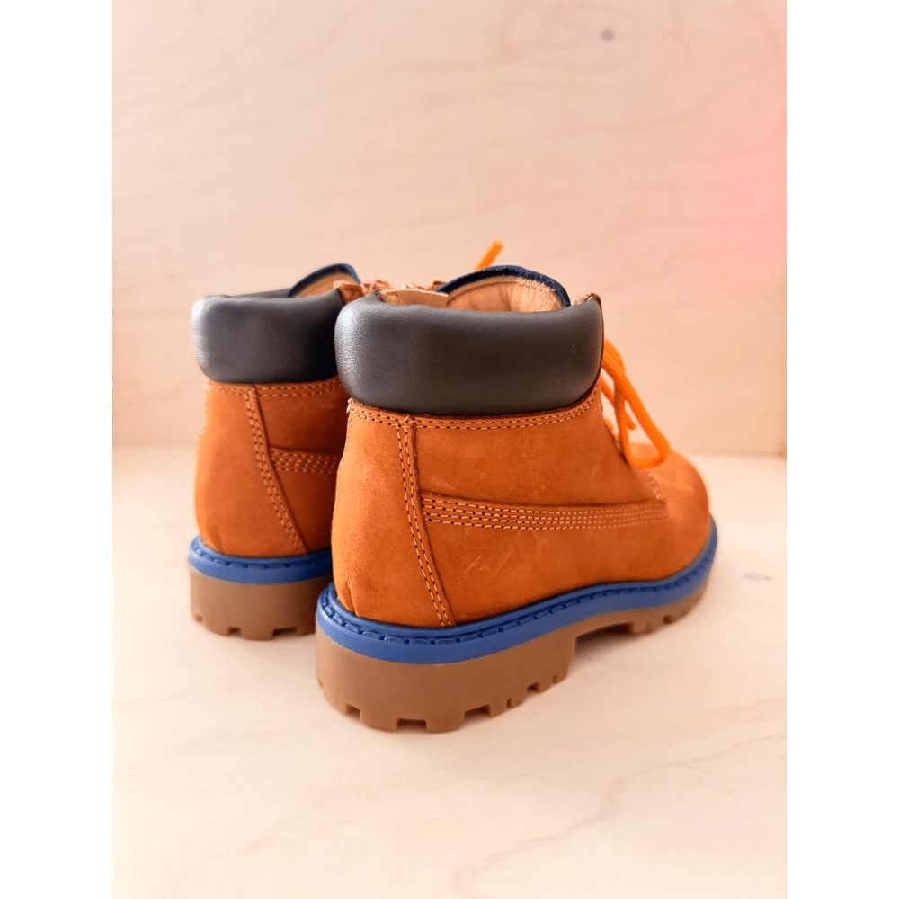 RONDINELLA - Bottine met rits Blauw Oranje