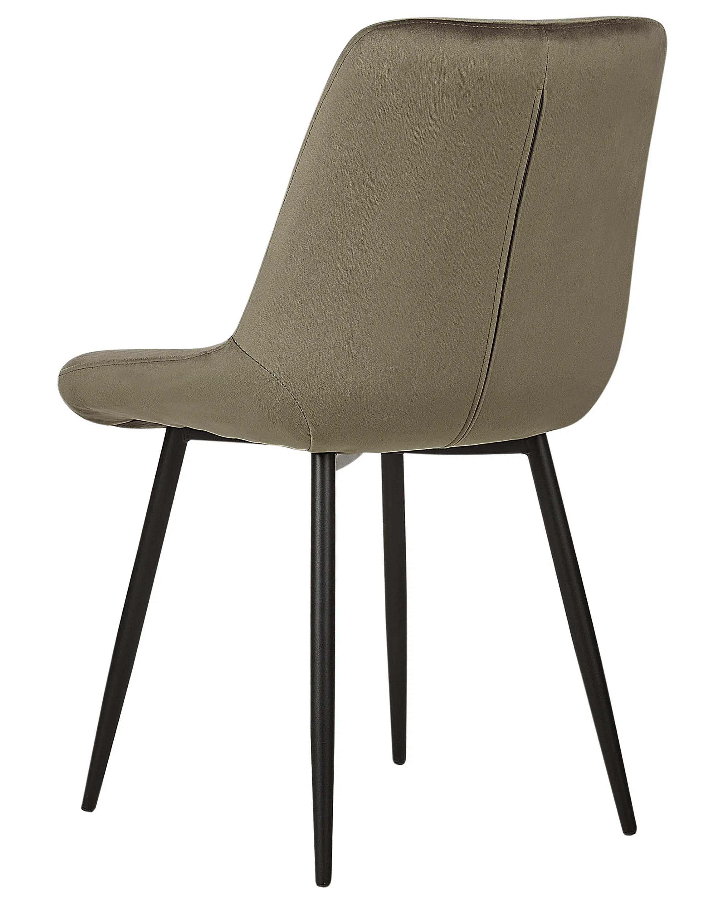 Set van 2 eetkamerstoelen MELROSE Fluweel Olijfgroen