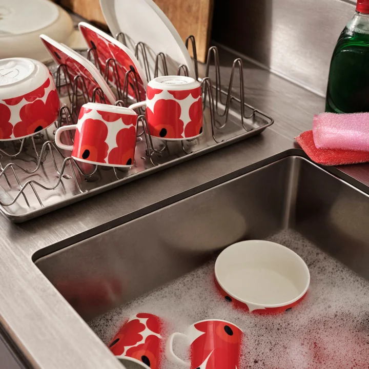 Marimekko - Oiva Karuselli Becher mit Henkel, 250 ml, weiss / hellblau / orange