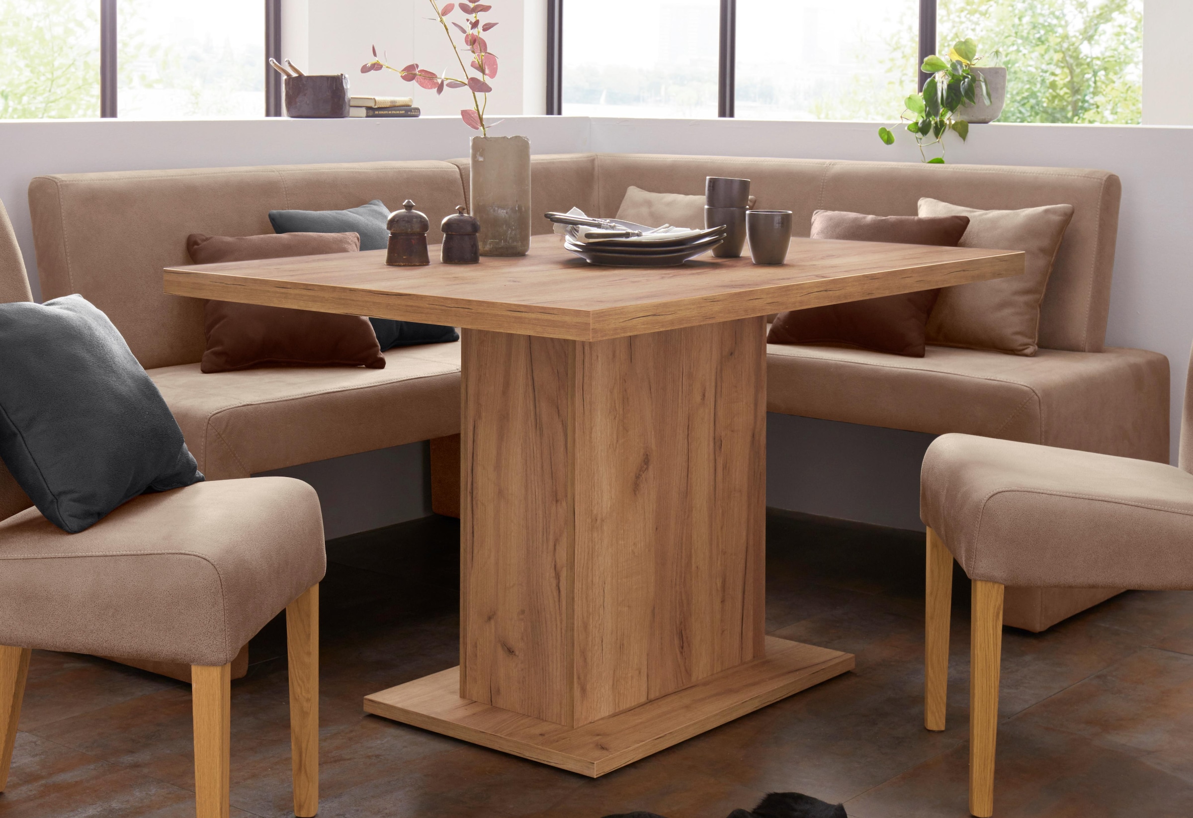 Home affaire Säulen-Esstisch »Cross« Breite 136 cm