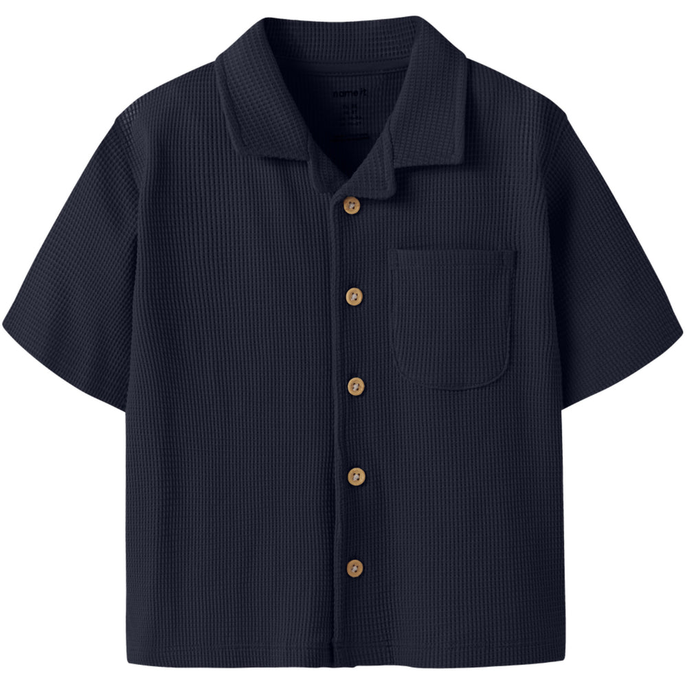Køb Name It Navy Blazer Nmmharve Ss Nreg Skjorte