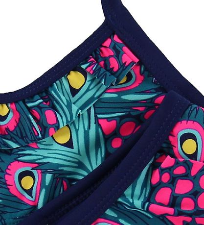 Color Kids Bikini - Tracy - Navy/Pink m. P?fuglefjer