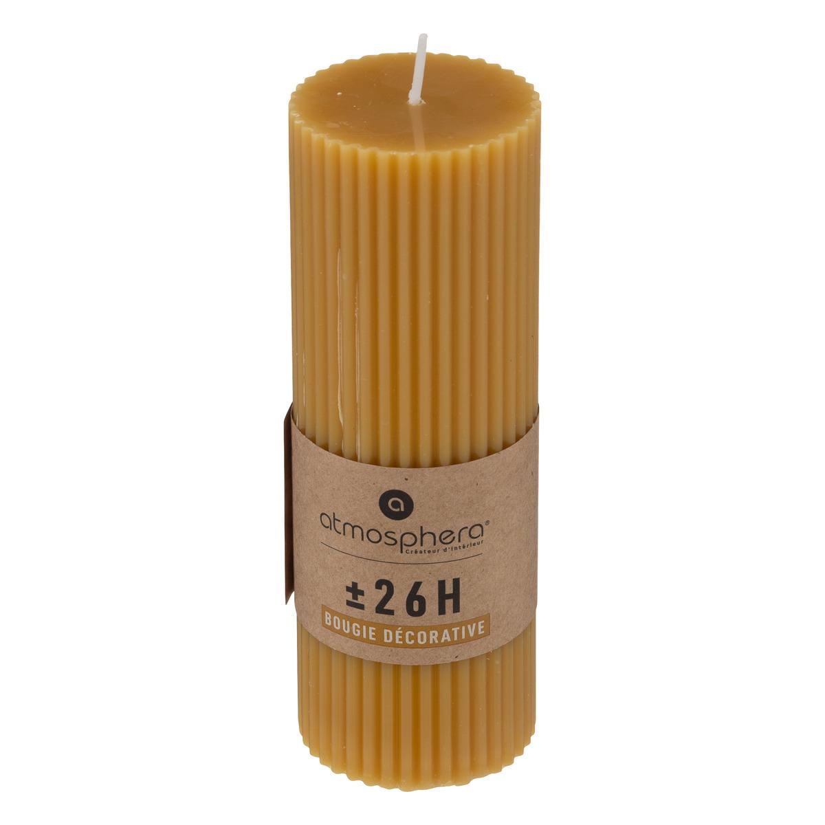 BOUGIE RONDE DEMI JAUNE 5X14CM