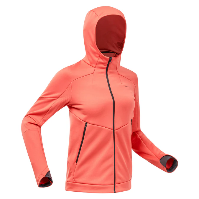 Decathlon Quechua - Jaqueta Fleece Feminina para Caminhada Quechua - MH520 com Capuz
