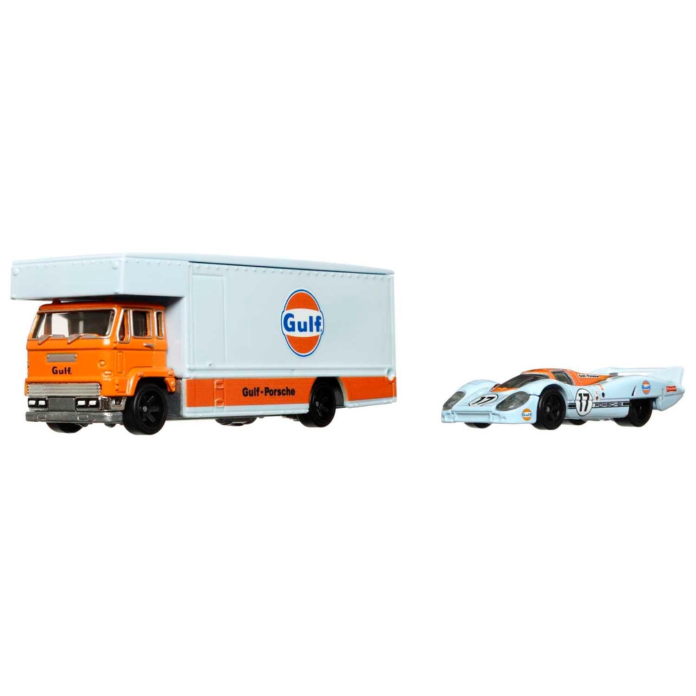 Hot Wheels Team Transport Porsche 917 LH Auto und Fleet Flyer Fahrzeug