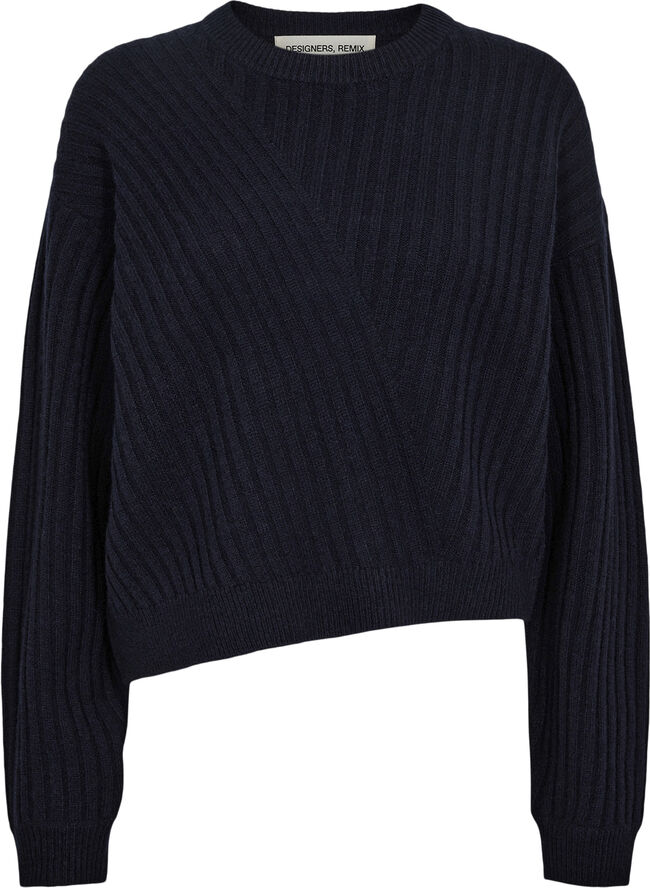 Designers Remix Carmen Asymmetric Sweater Midnight blue